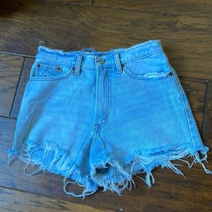 Abercrombie and Fitch high waisted denim shorts